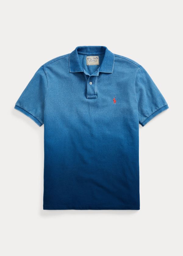 Polos Polo Ralph Lauren Hombre Azules Azules - Custom Slim Fit - WFNXP0142